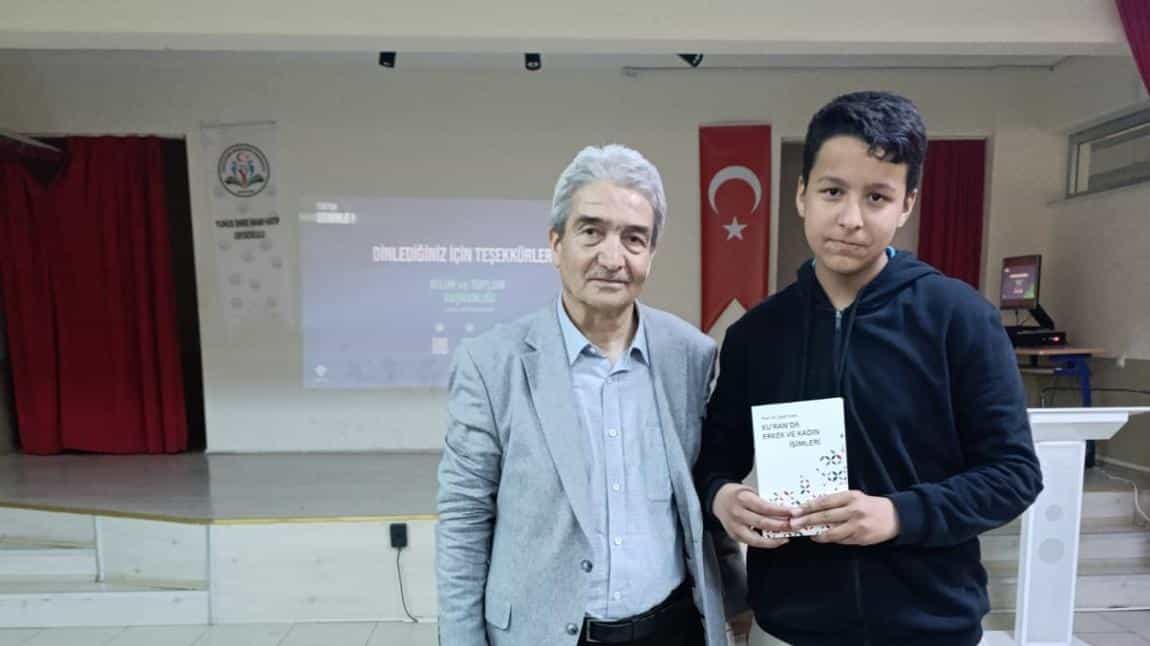 Okulumuzda Tübitak Bilim Söyleşileri kapsamında Prof. Dr. Şadi Eren 'İslam Medeniyeti' konulu söyleşi gerçekleştirdi